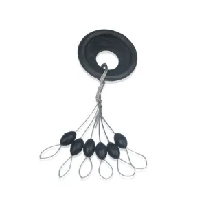 120Pcs/20set/Lot Highly Commend S M L Black Rubber Oval Stopper Fishing Bobber Float