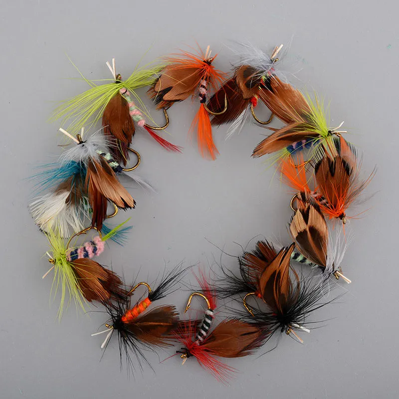 12Pcs/Set Insects Flies Fly Fishing Lures Bait High Carbon Steel Hook Fish Tackle With Super Sharpened Crank Hook Perfect Decoy