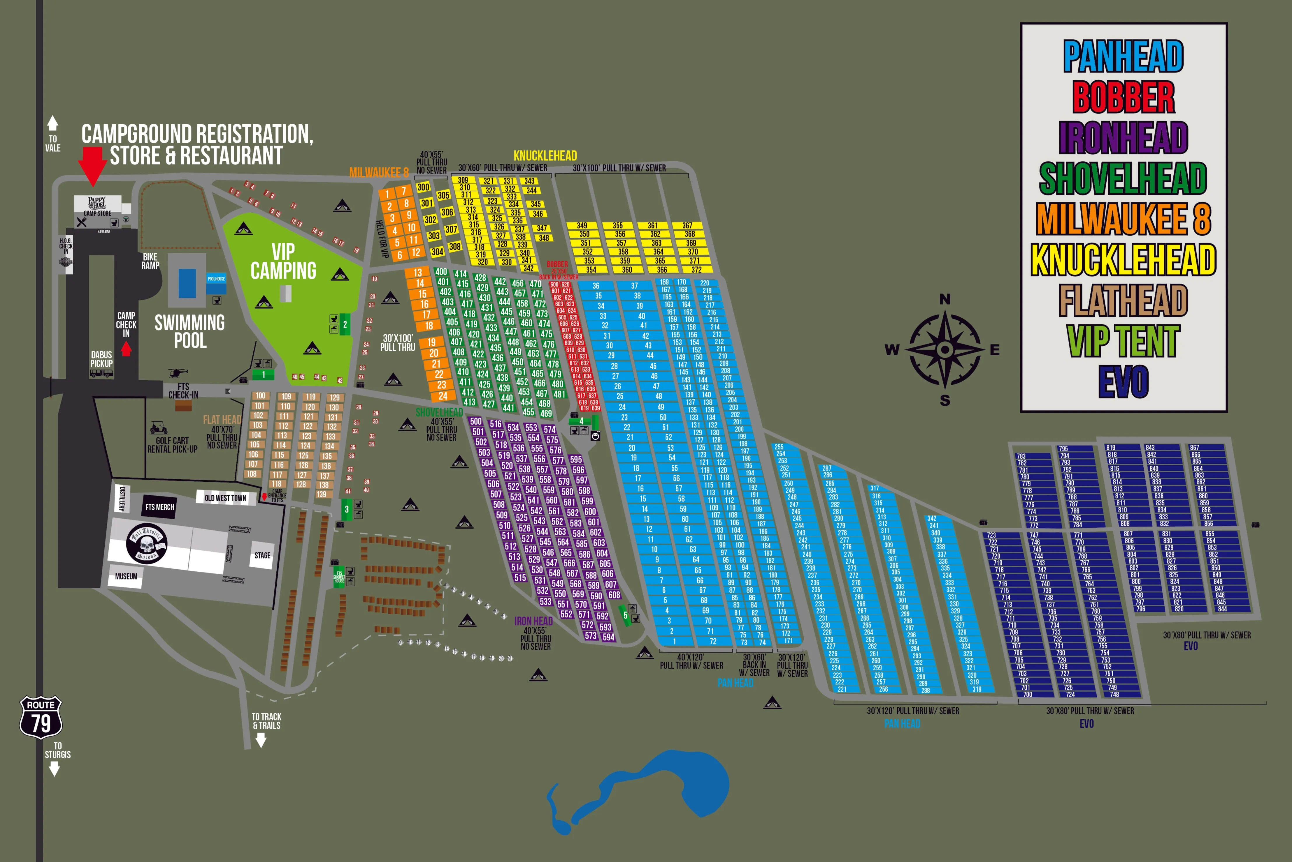 2025 Flat Head RV Park - (40' X 70') PULL THROUGH SITES