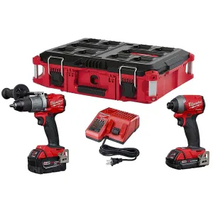 2997-22CXPOC M18 FUEL 18 Volt Lithium-Ion Brushless Cordless Hammer Drill/Impact PACKOUT Kit