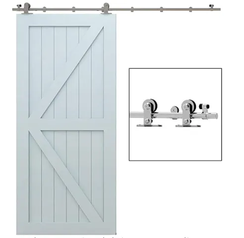 4 ft. Stainless Steel Barn Door Riel (WOOD DOORS ONLY)