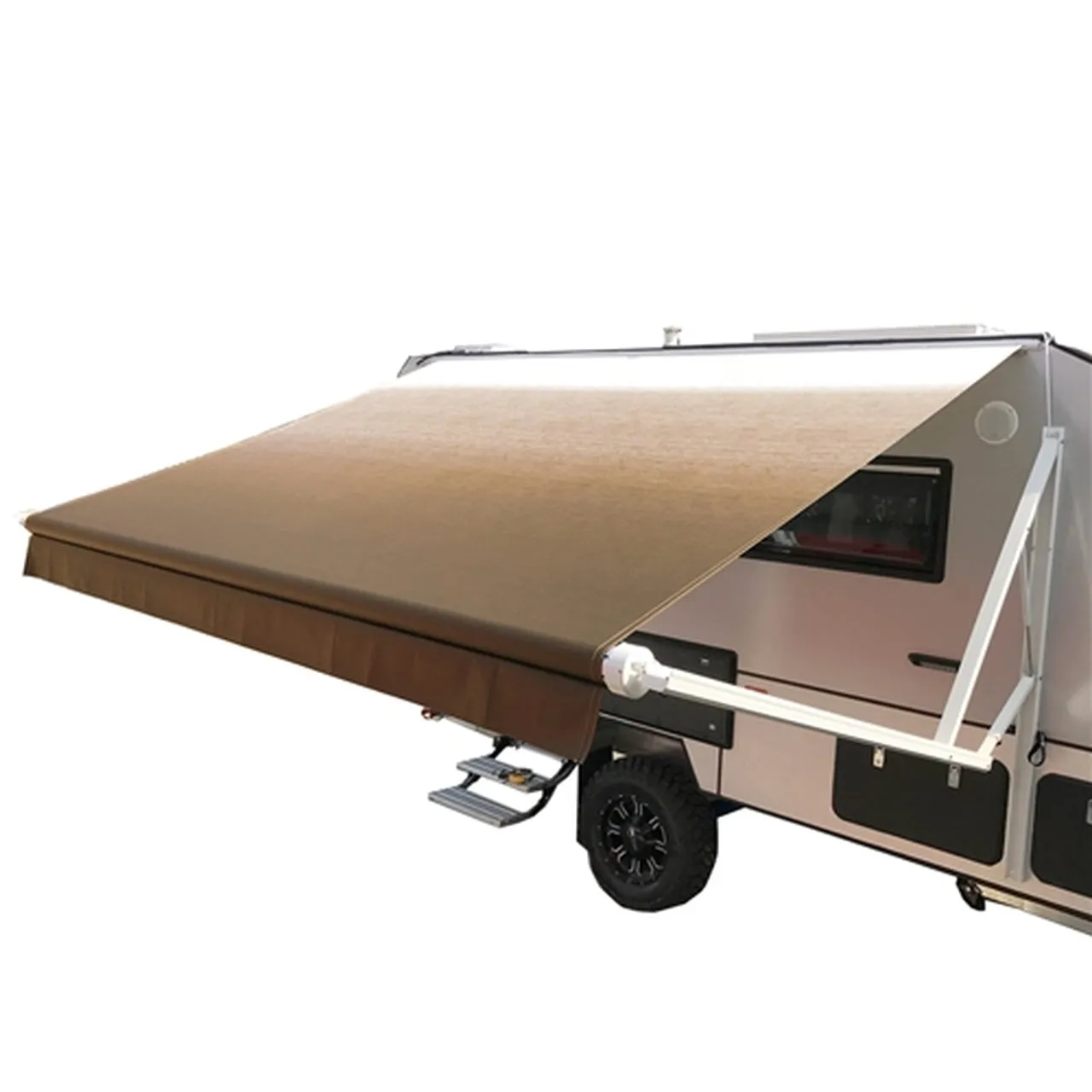 Aleko Motorized Retractable RV Awning - 8 x 8 Feet - Brown Fade