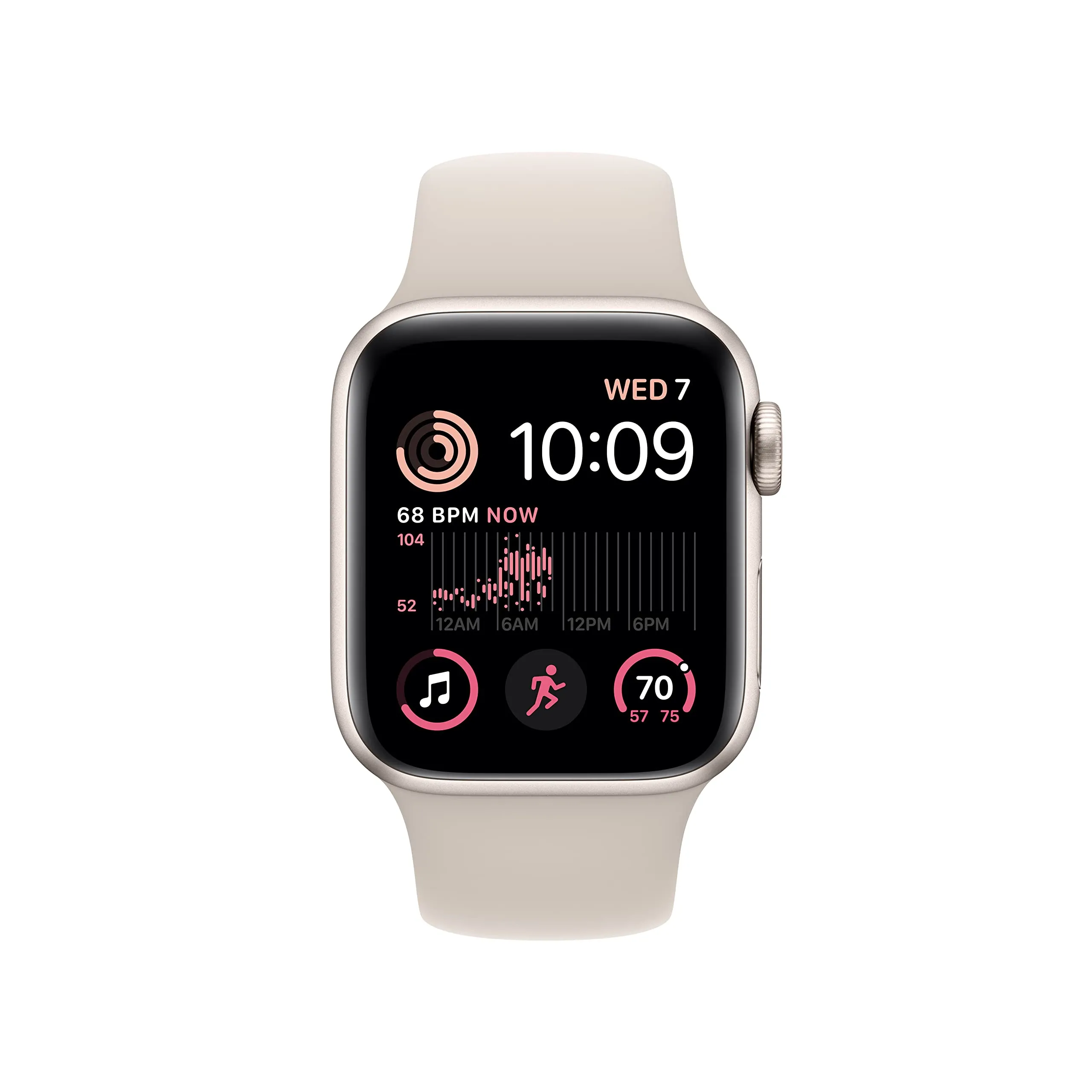 Apple Watch SE (2nd Gen) [GPS   Cellular 40mm] Smart Watch w/Starlight Aluminum Case & Starlight Sport Band - M/L.