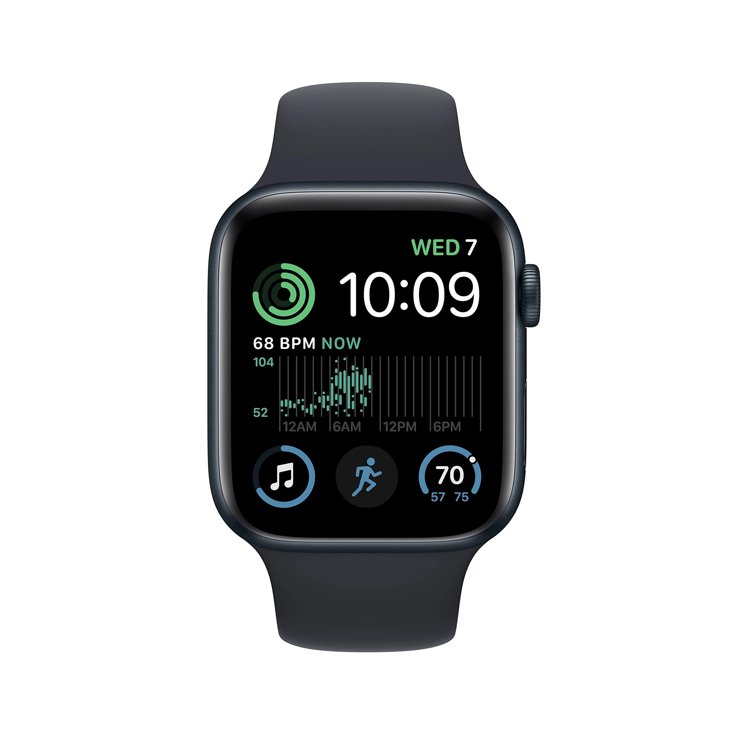 Apple Watch SE (2nd Gen) [GPS  Cellular 44mm] Smart Watch w/Midnight Aluminum Case & Midnight Sport Band - M/L.