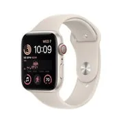 Apple Watch SE (2nd Gen) [GPS   Cellular 44mm] Smart Watch w/Starlight Aluminum Case & Starlight Sport Band - S/M.