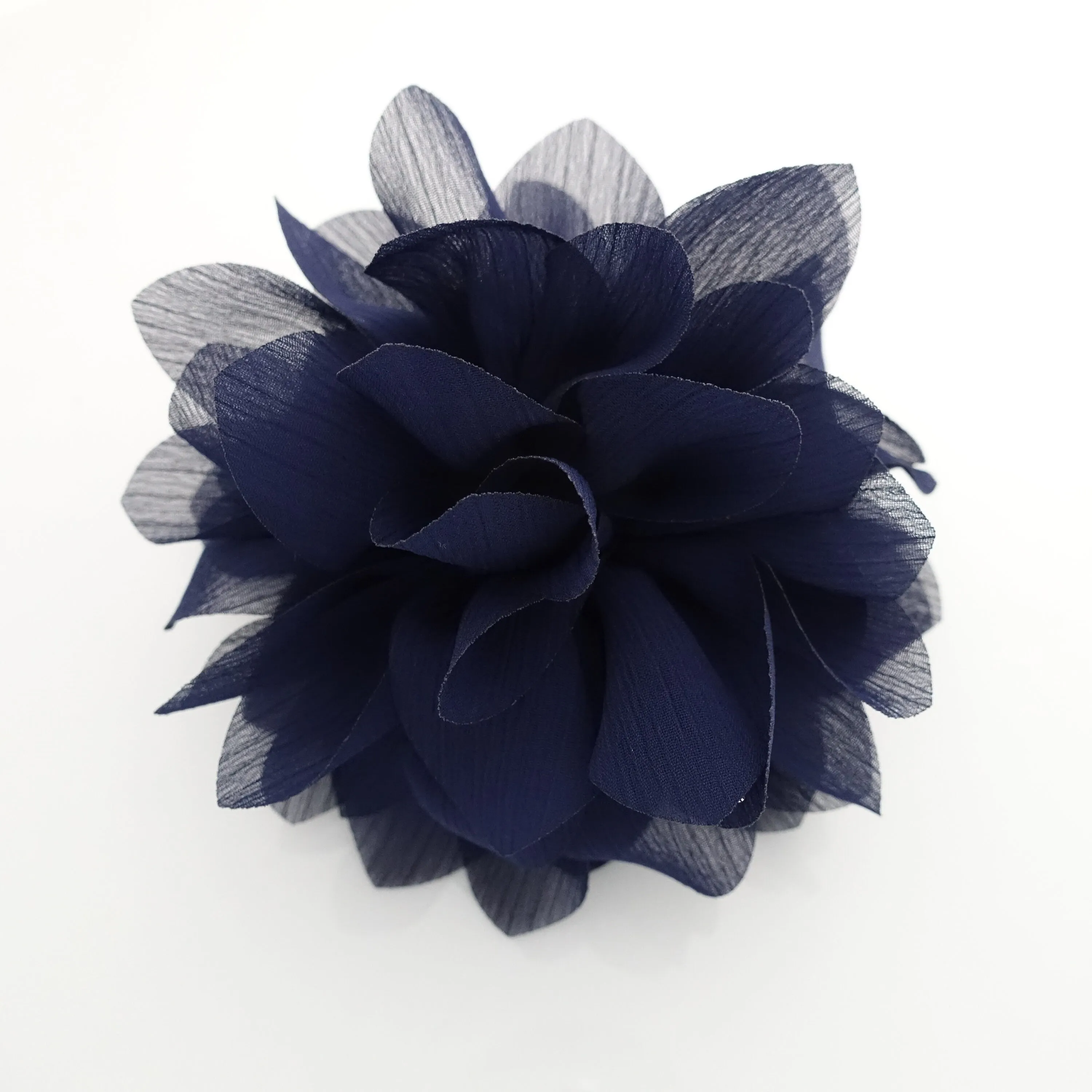 big elliptic petal chiffon flower hair claw women hair clip accessory