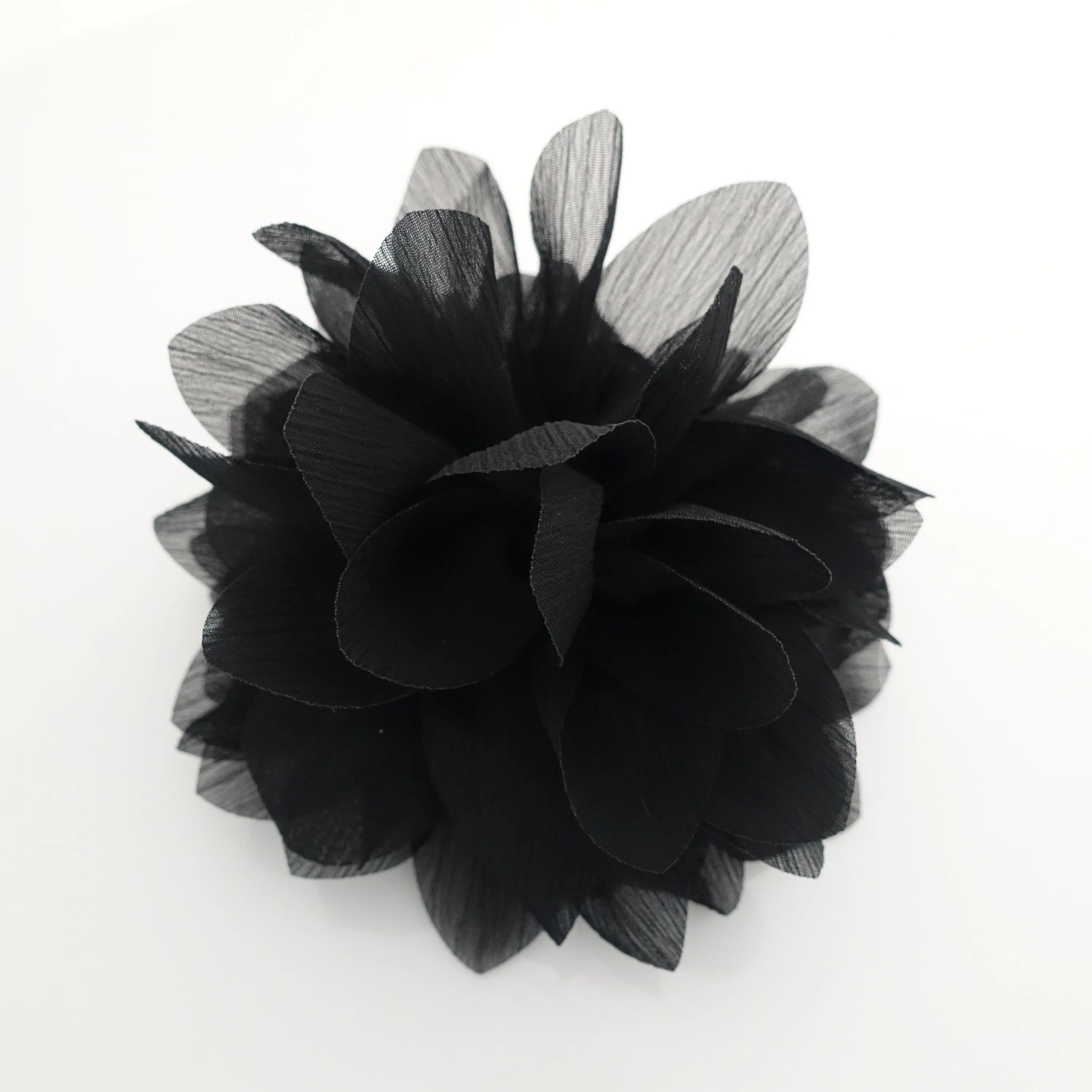 big elliptic petal chiffon flower hair claw women hair clip accessory