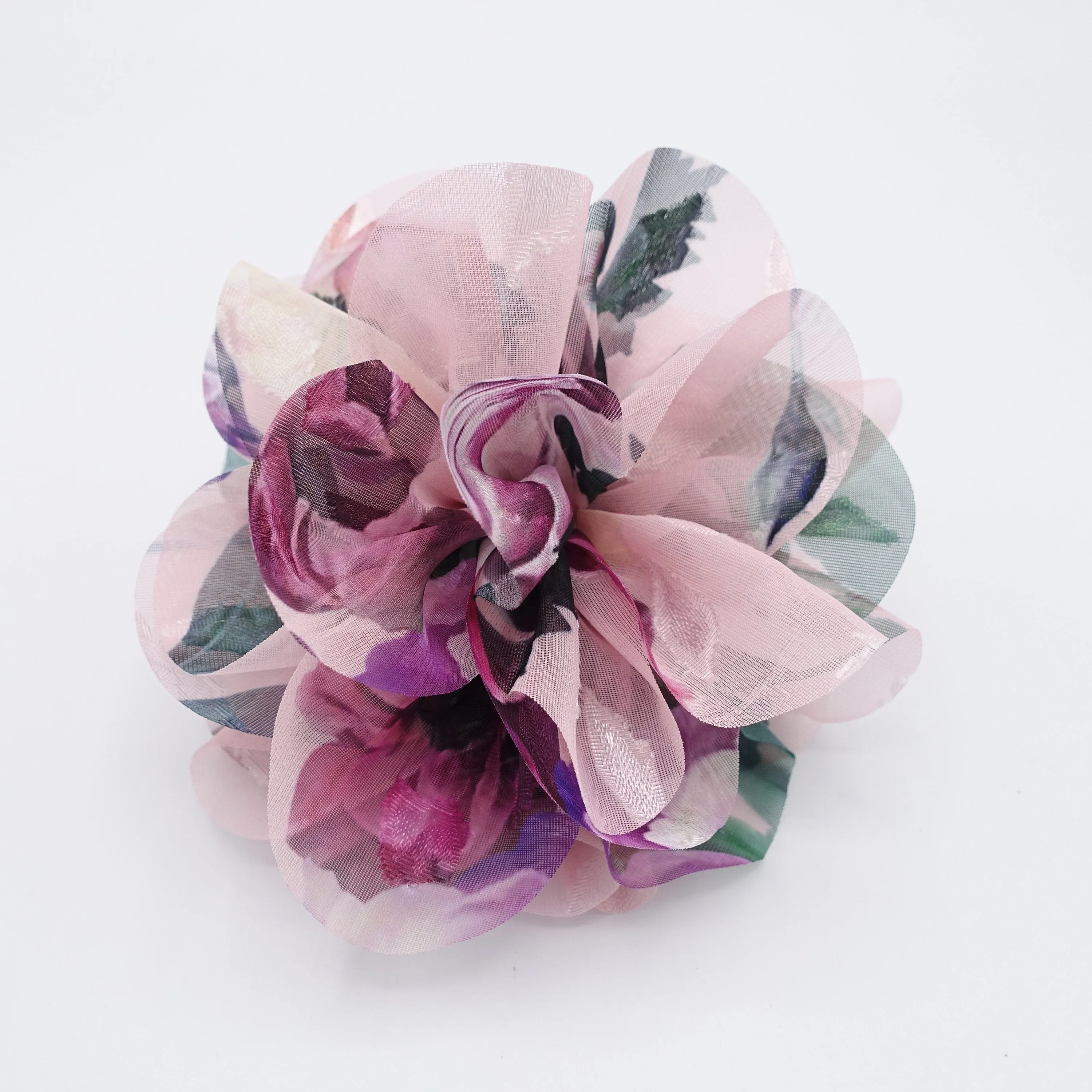 big flower hair claw multi-colored petal hair clamp for women