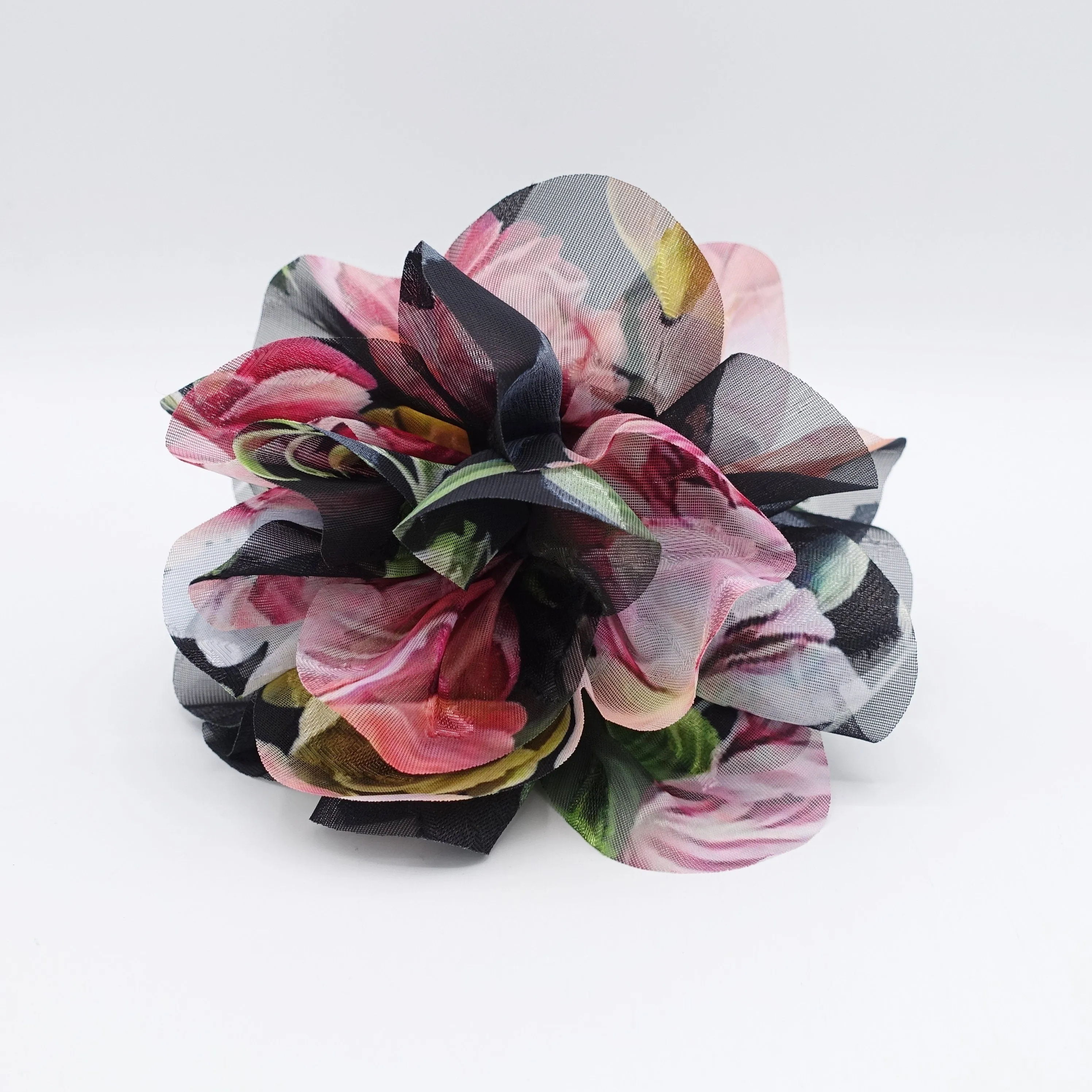 big flower hair claw multi-colored petal hair clamp for women