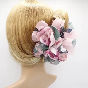 big flower hair claw multi-colored petal hair clamp for women