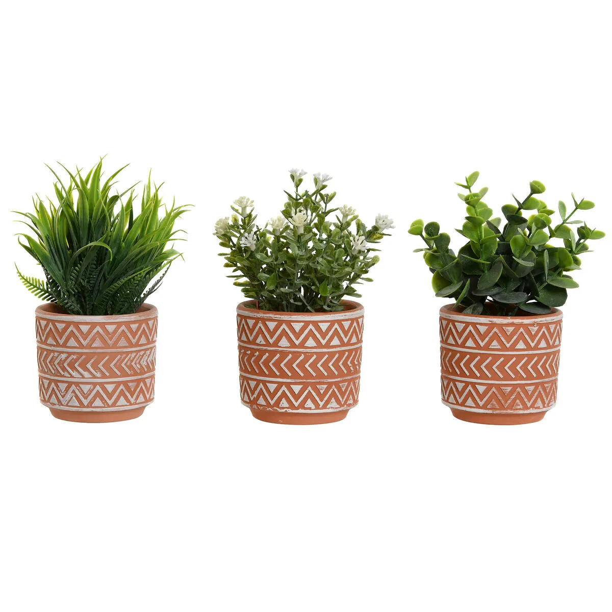 Decorative Plant Home ESPRIT Polyethylene Cement 12 x 12 x 17 cm (3 Units)