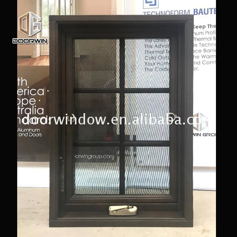 DOORWIN 2021Double glazed timber window aluminium wood composite door and windows frame