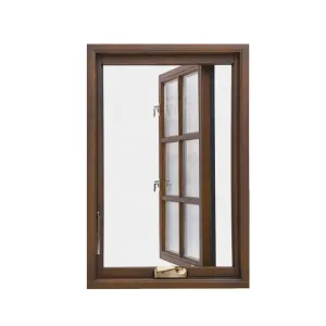 DOORWIN 2021Double glazed timber window aluminium wood composite door and windows frame