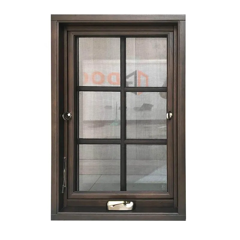 DOORWIN 2021Double glazed timber window aluminium wood composite door and windows frame