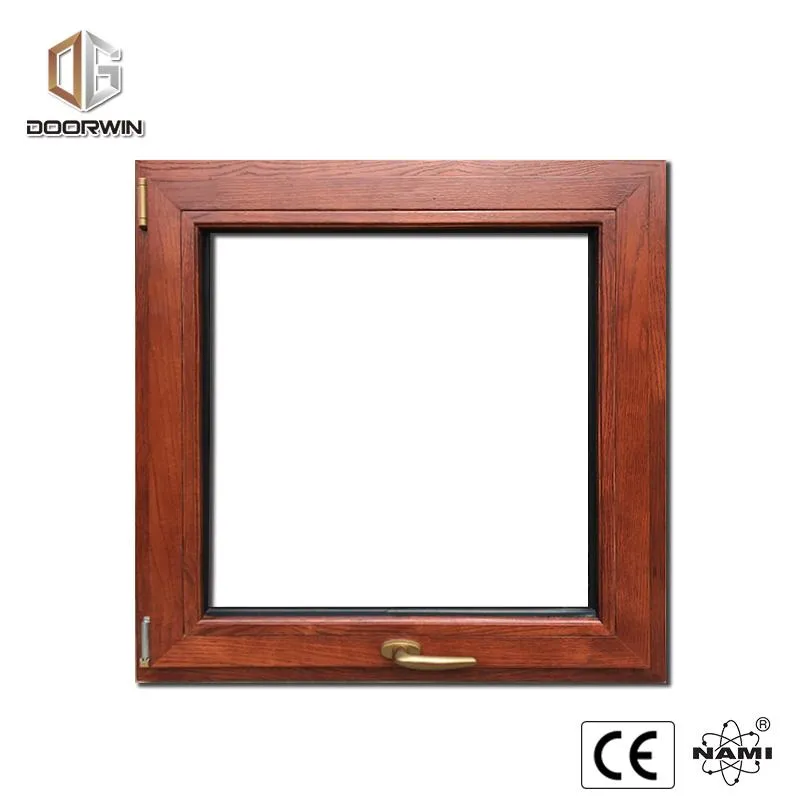 DOORWIN 2021OAK WOOD CLAD THERMAL BREAK ALUMINUM  TILT TURN WINDOW