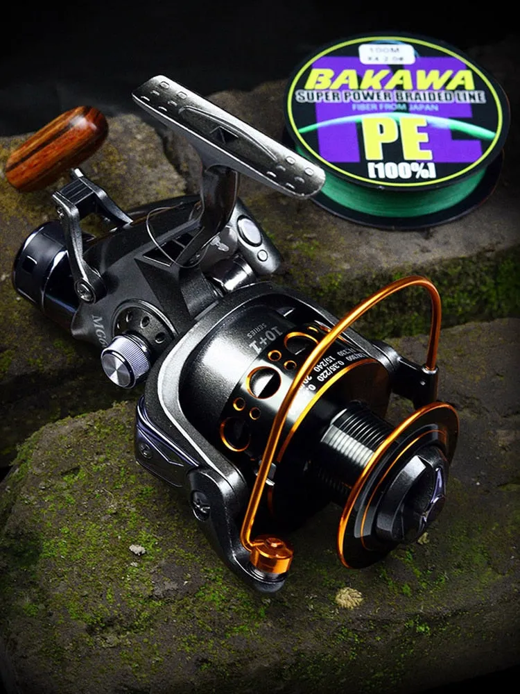 Double Brake Design Fishing Reel Super Strong Carp Fishing Feeder Spinning Reel Spinning wheel type fishing wheel MG