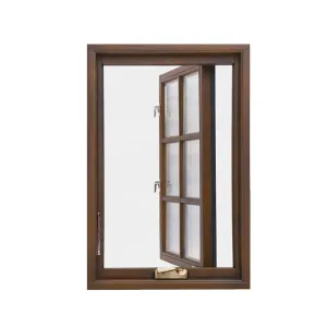 Double glazed timber window aluminium wood composite door and windows frame