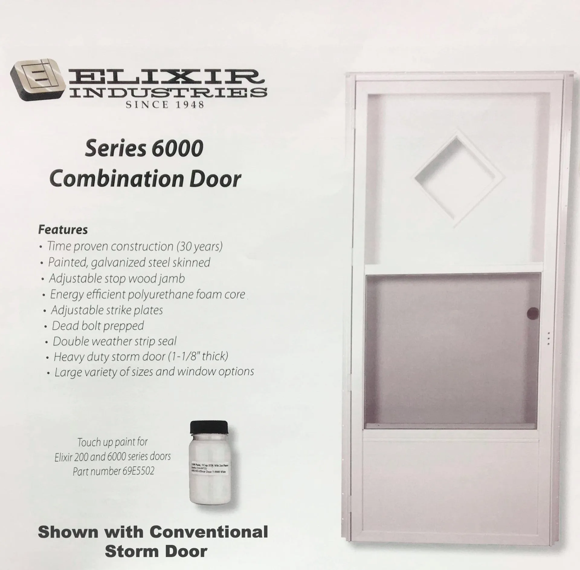 Elixir Combination Door Diamond Shaped Window