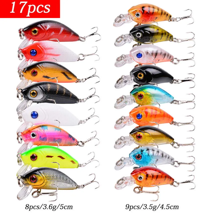 Fishing Lure Set Fishing Hard Bait Mini Minnow Floating Swing Crankbait Crazy Wobblers Artificial Bionic Crank Lures