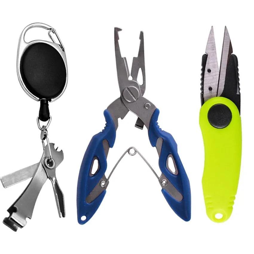 Fishing Quick Knot Tools Stainless Steel Pliers Nipper Line Cutter Clipper Hook Eye Cleaner Hook Sharpener Fly Tying Tool Tackle