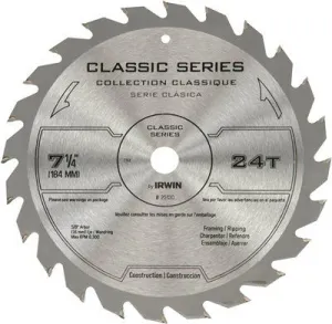 Irwin Classic Series Circular Saw Blade 7-1/4 In. X 24T