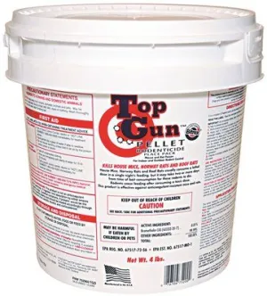 Jt Eaton Top Gun Rodenticide Pellets Place Packs' 4 Lb. Pail With 128' 5 Oz. Place Packs