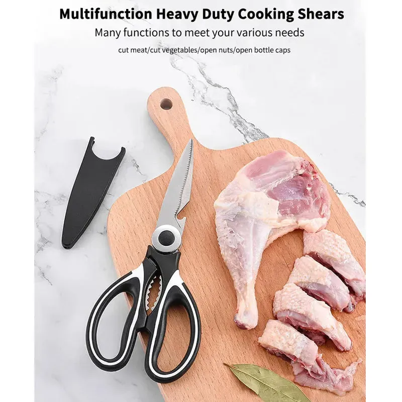 Kitchen Scissors, Utility Heavy Duty Kitchen Shears and Multi Purpose Scissors for Poultry Chicken Bone