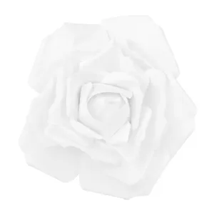 Large Foam Rose Wall  Decor 40 cm - White