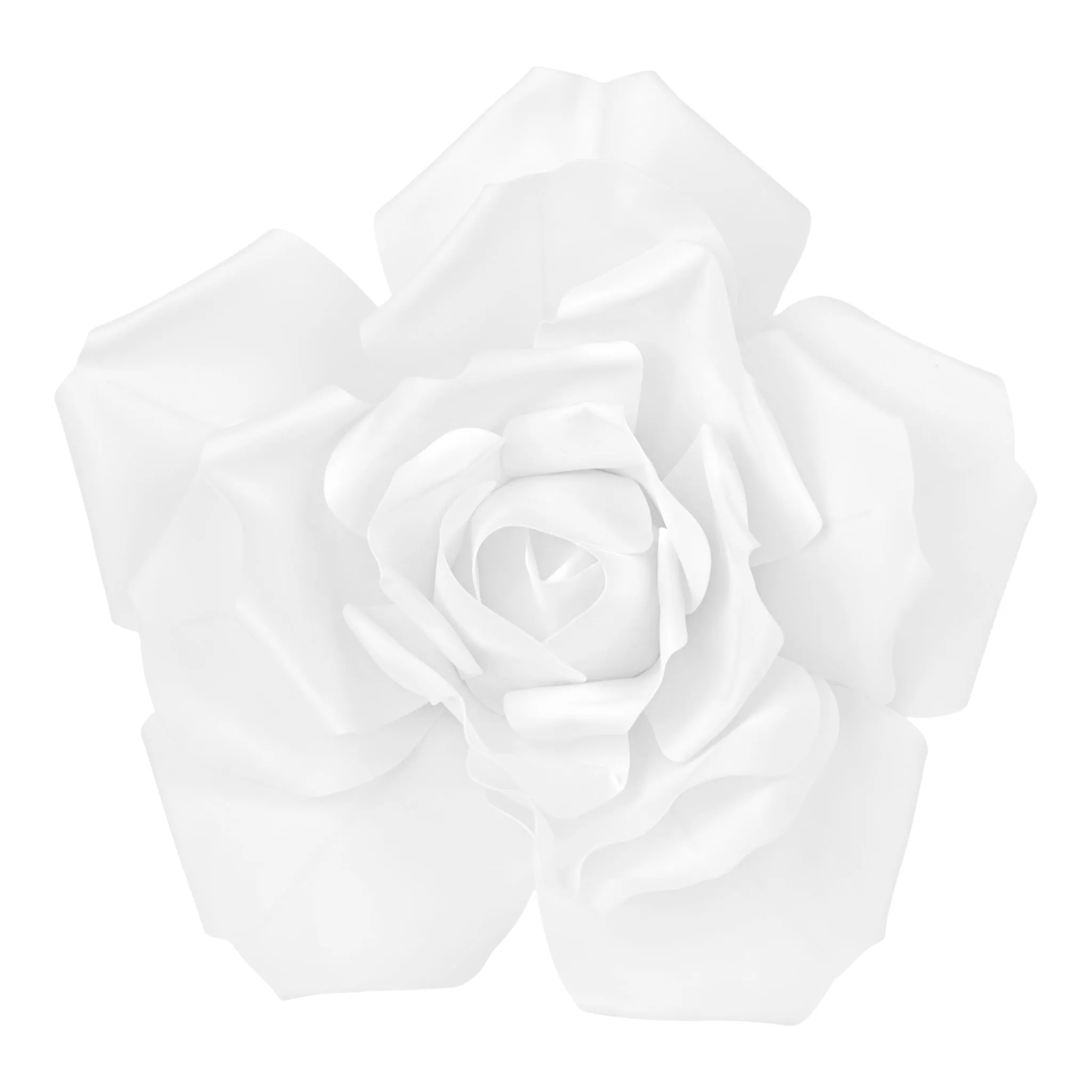 Large Foam Rose Wall  Decor 50 cm - White