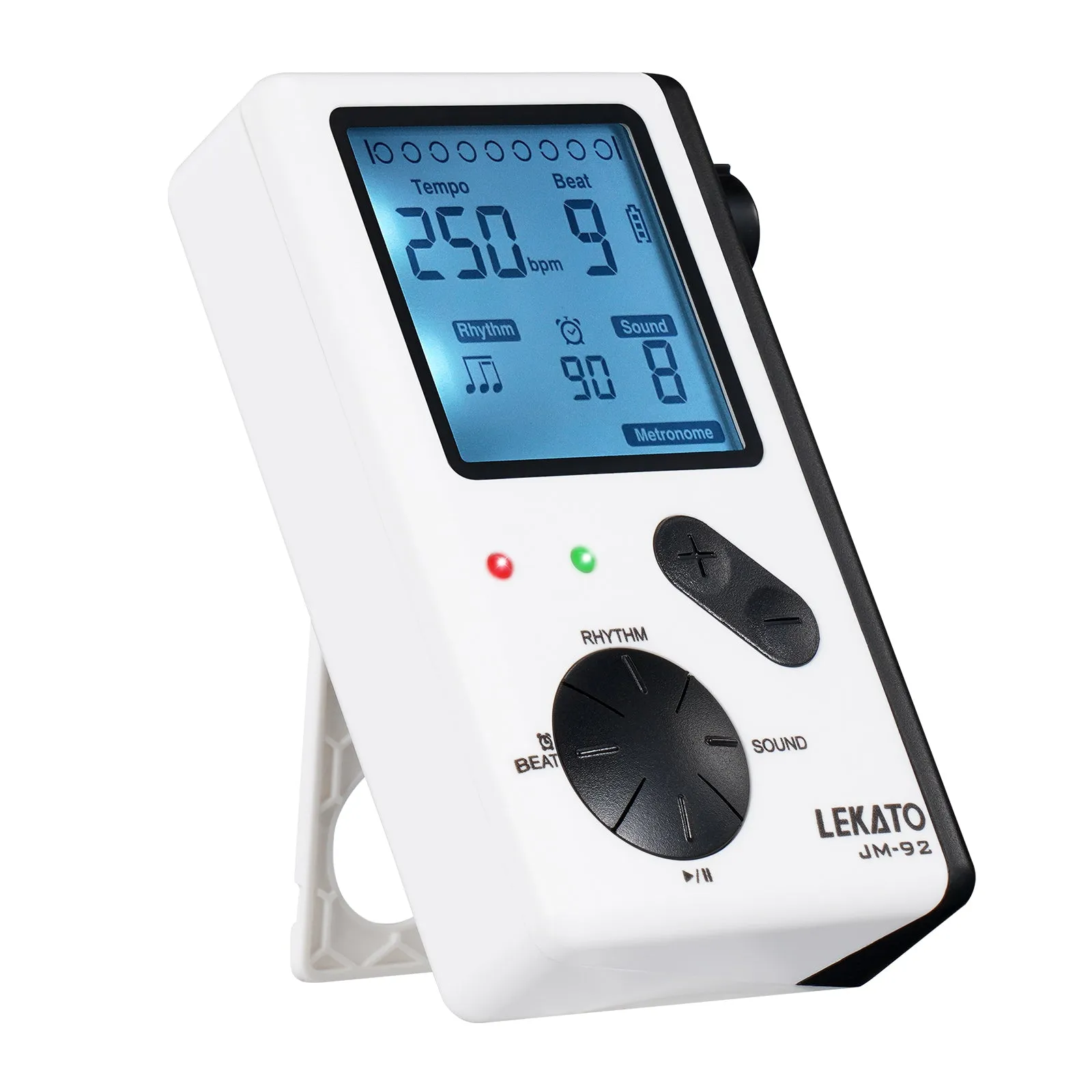 LEKATO JM-92 Digital Metronome  w/ Timer 8 Beat Tones