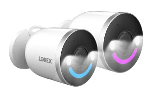 Lorex 4K Spotlight Indoor/Outdoor Wi-Fi 6 Security Camera with Smart Security Lighting (Two Pack) - Open Box (Cloud-Enabled)