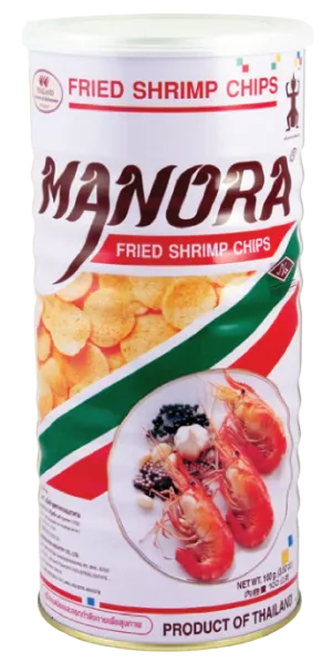 Manora Fried Shrimp Chips In Tin 12 x 3.88 oz