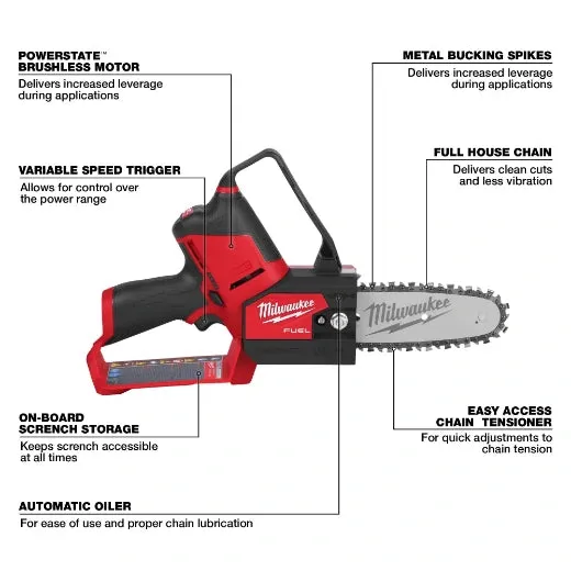 Milwaukee 2527-20 M12 FUEL™ HATCHET™ 6” Pruning Saw (Tool-Only)