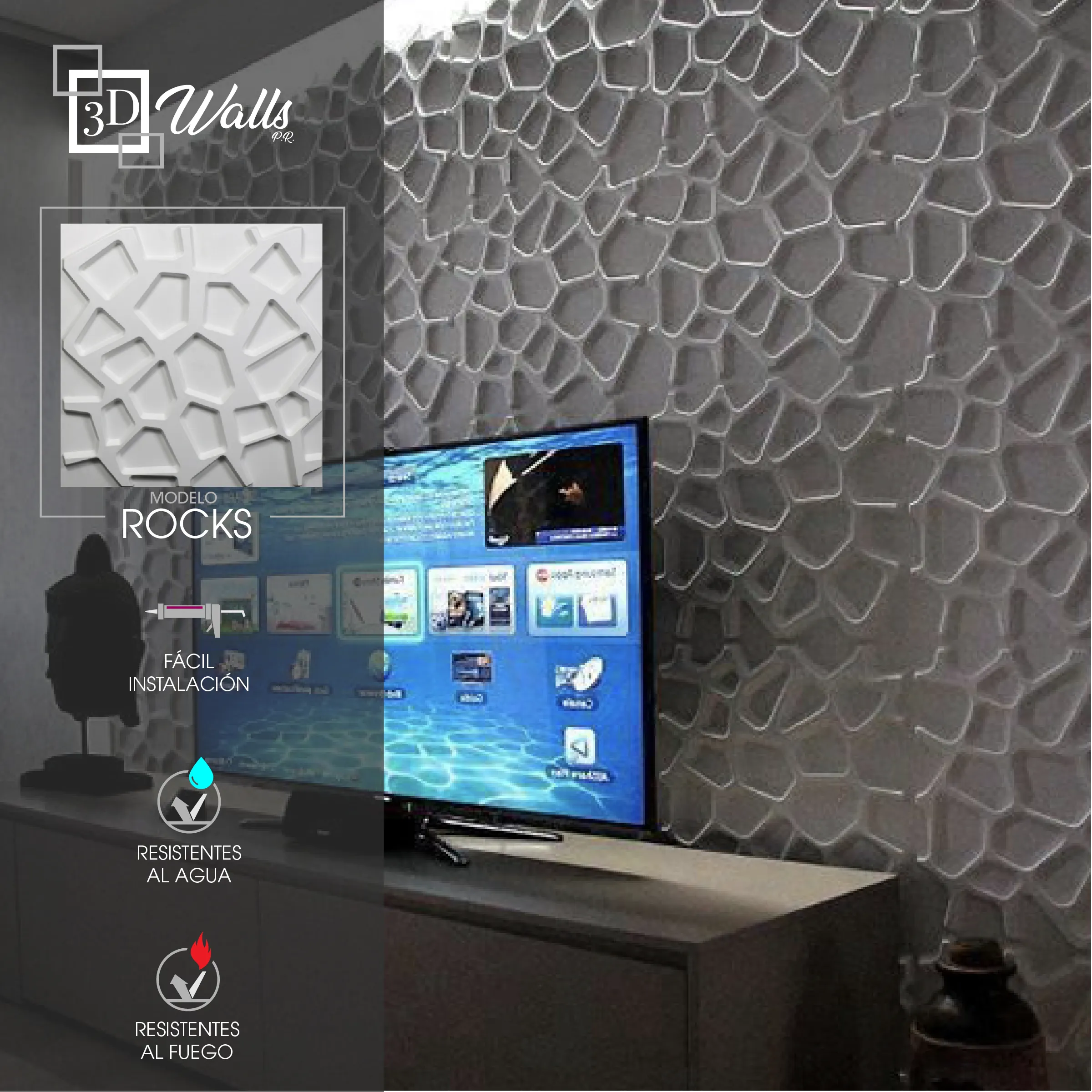 Modelo Rocks 3D Walls PR