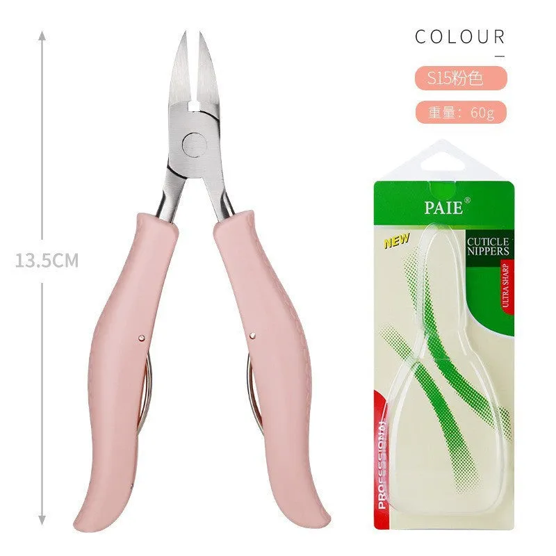 Nail Groove Pliers Nail Clippers Set Toe Nail Cuticle Nipper Pedicure Double Spring Ingrown Nail Bent Nose Plier