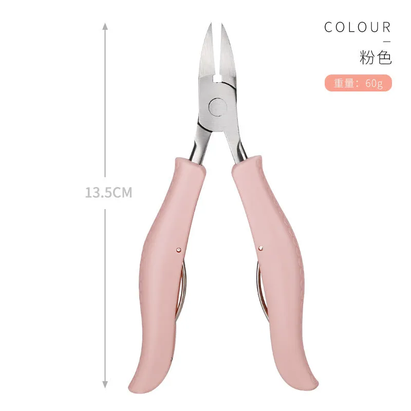 Nail Groove Pliers Nail Clippers Set Toe Nail Cuticle Nipper Pedicure Double Spring Ingrown Nail Bent Nose Plier