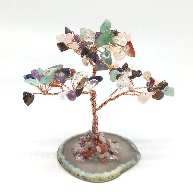 Natural Agate Citrine Plant Tree