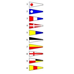 Numeral Signal Flags 0 - 9