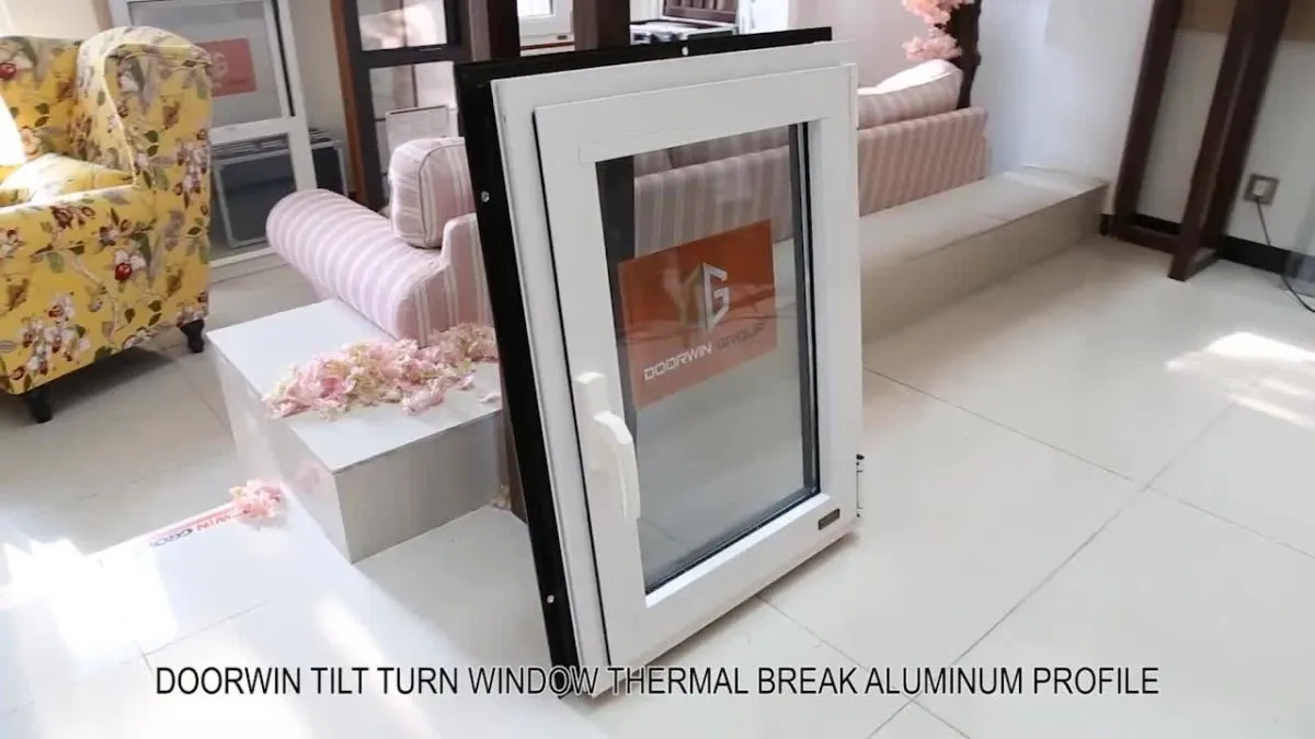 OEM sound proof insulation thermal break aluminum profile residential window and door by Doorwin