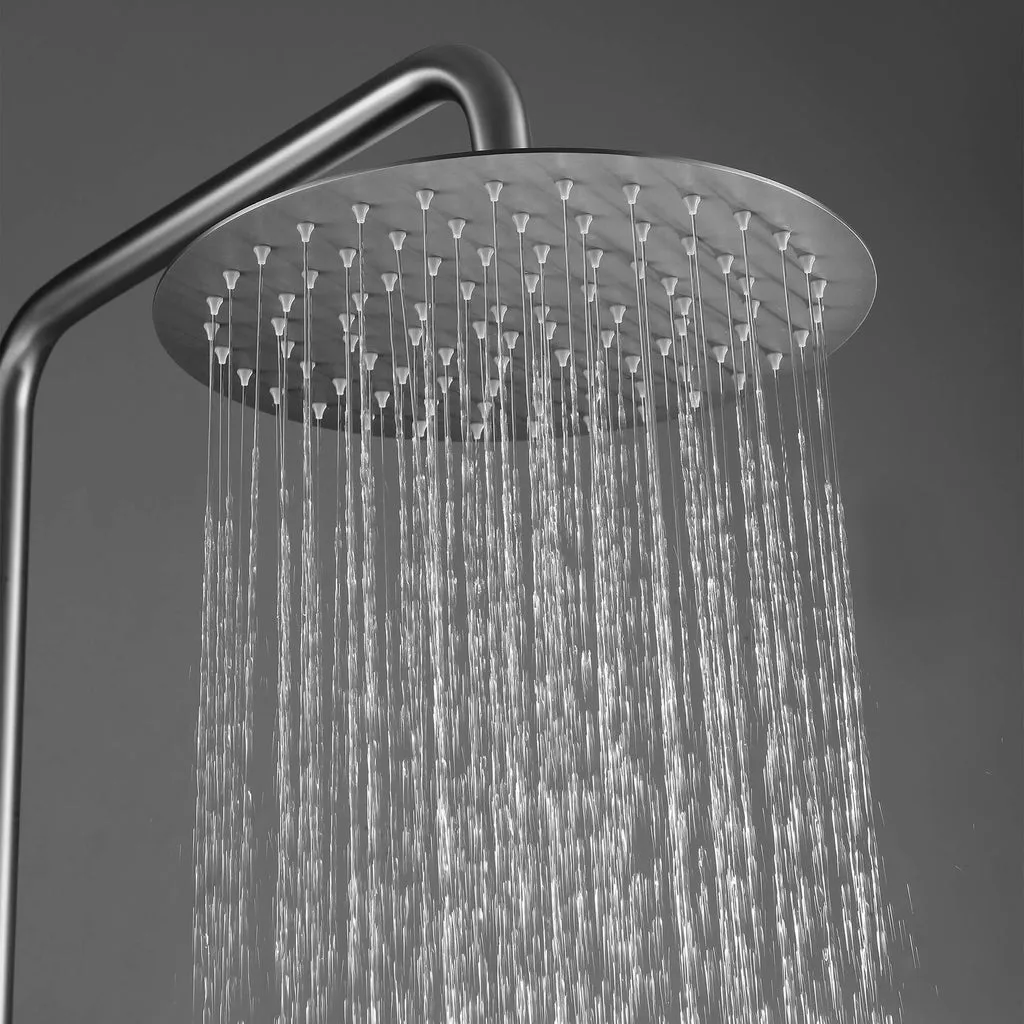 Outdoor Shower Kit with Stainless Steel 10 Inch High Pressure Shower Head and Handheld Spray JK0147