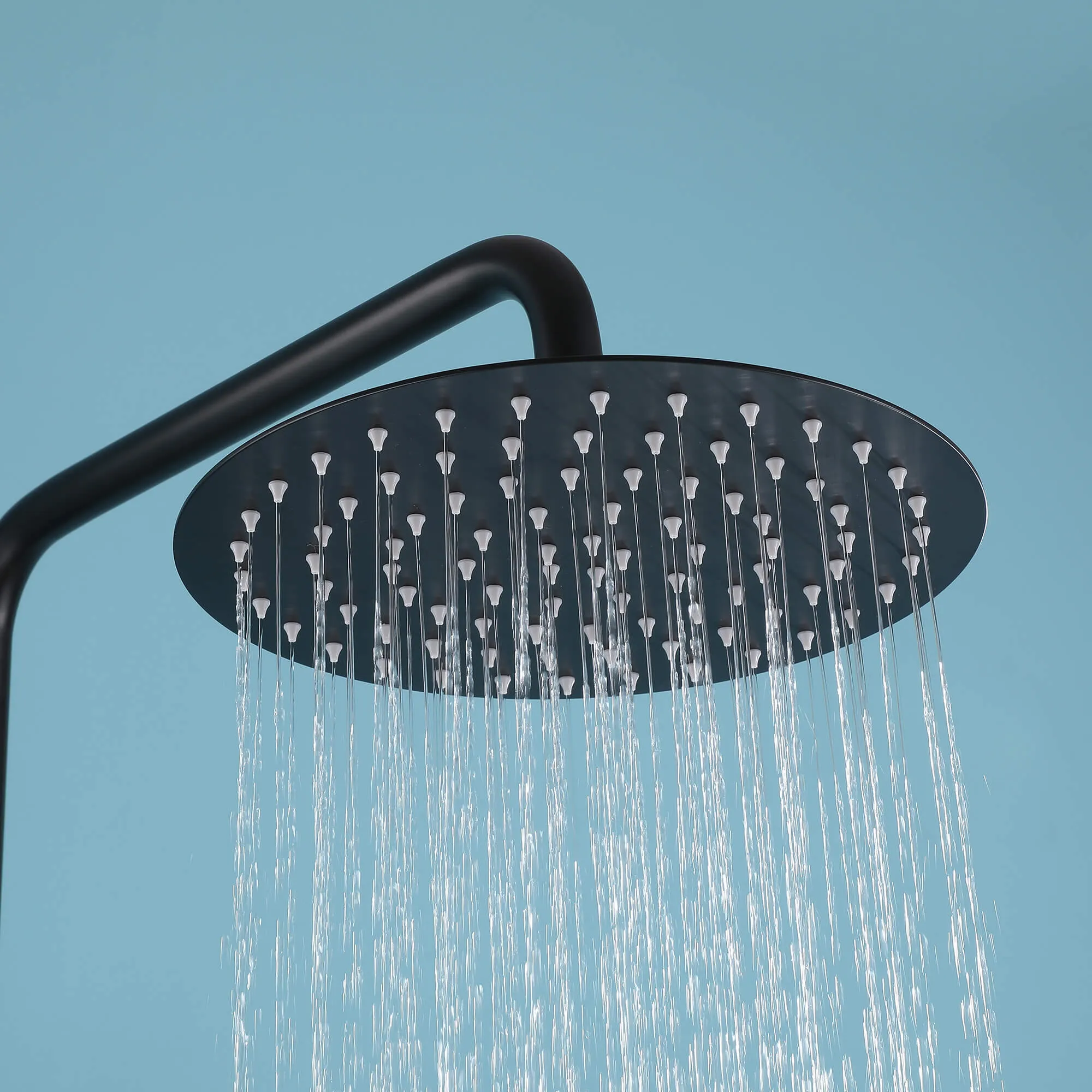 Outdoor Shower Kit with Stainless Steel 10 Inch High Pressure Shower Head and Handheld Spray JK0147