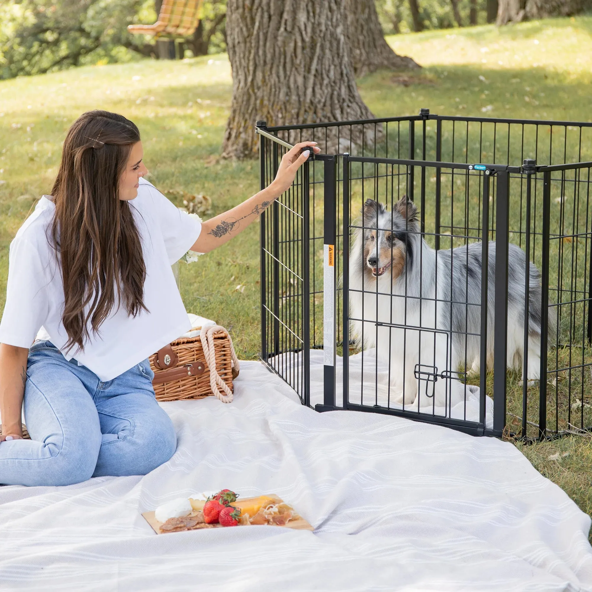 Outdoor Super Wide Pet Pen & Gate