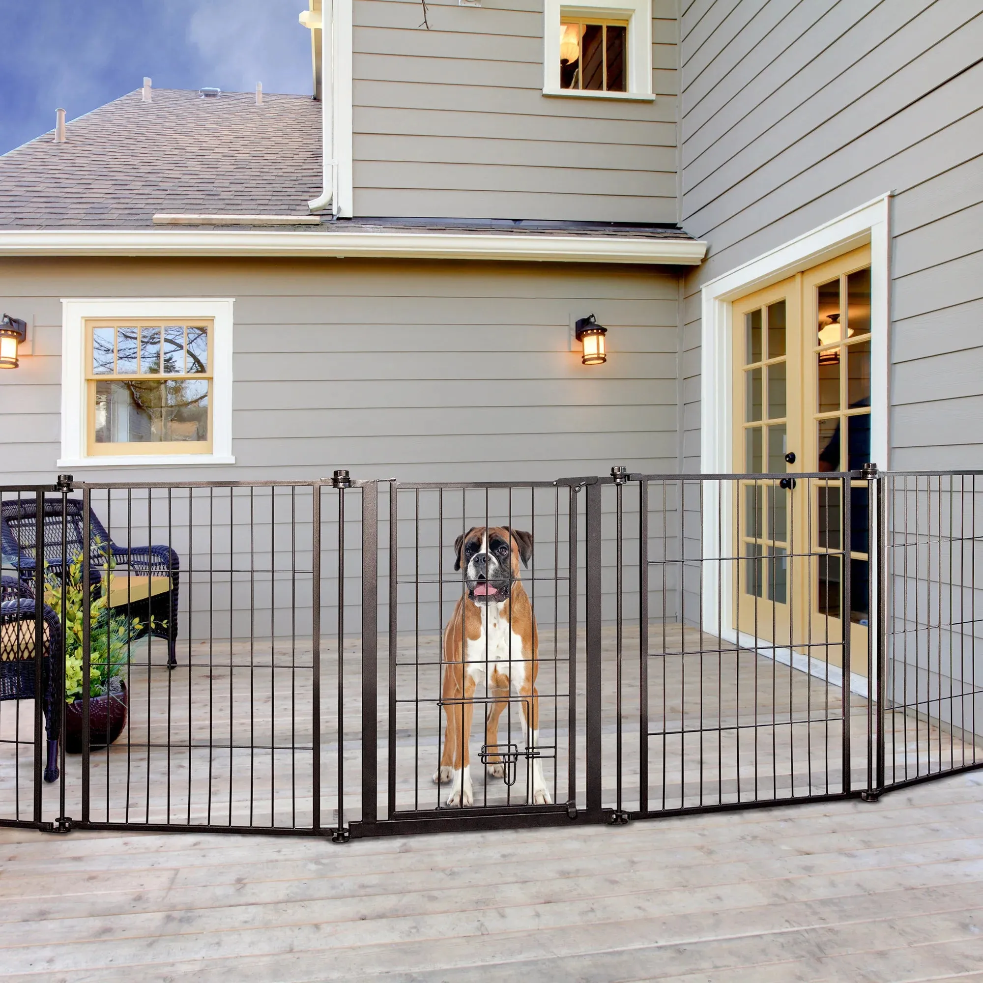 Outdoor Super Wide Pet Pen & Gate