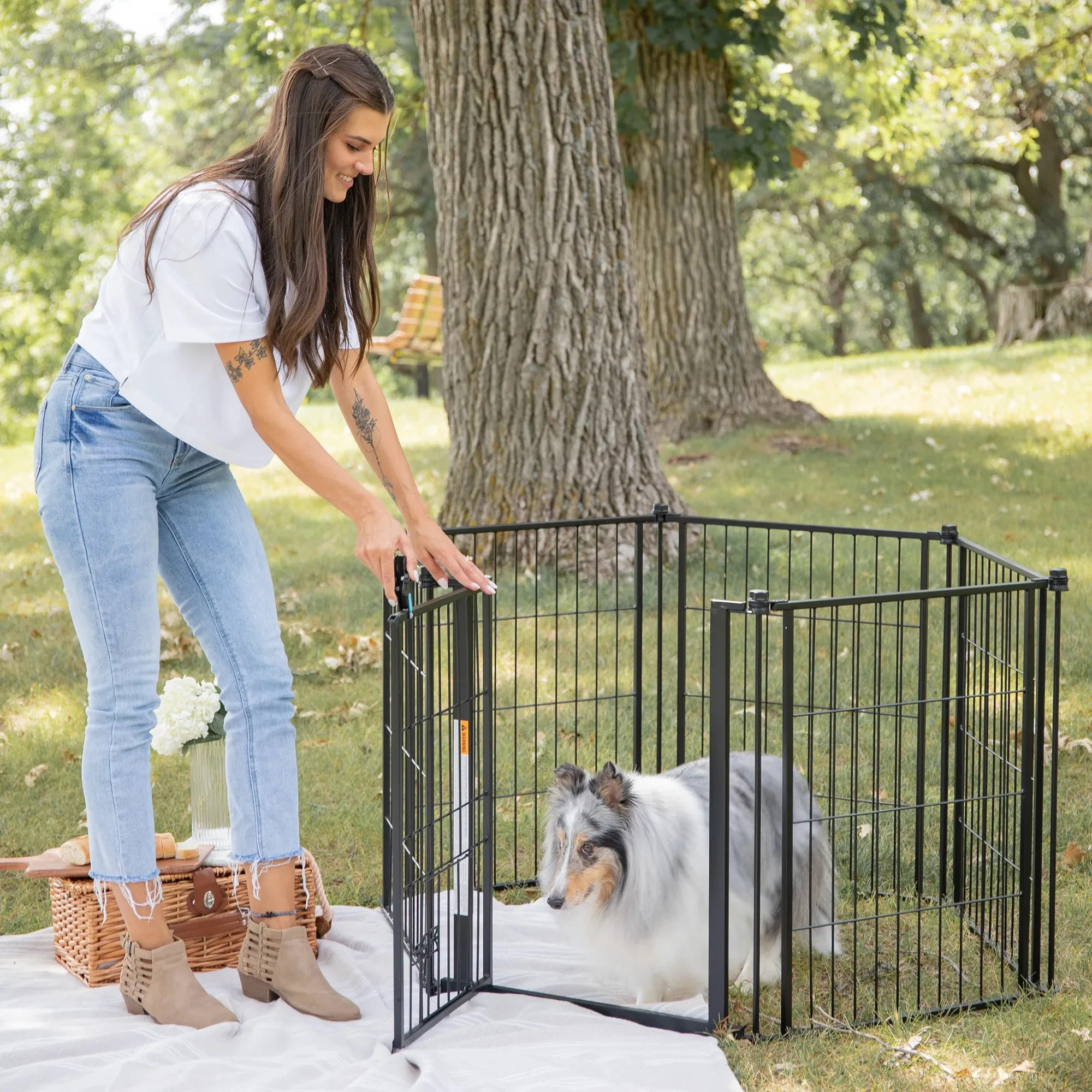 Outdoor Super Wide Pet Pen & Gate