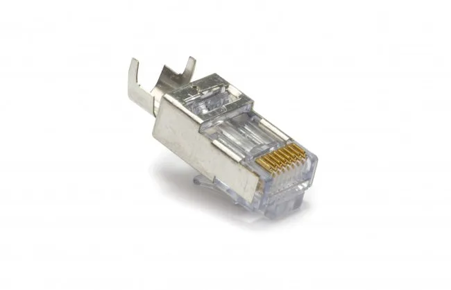 Platinum Tools 100023C EZ-RJ45 STP Cat5e/6 Connector Ext Ground. 10/Clamshell