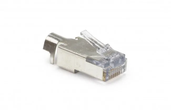 Platinum Tools 100023C EZ-RJ45 STP Cat5e/6 Connector Ext Ground. 10/Clamshell