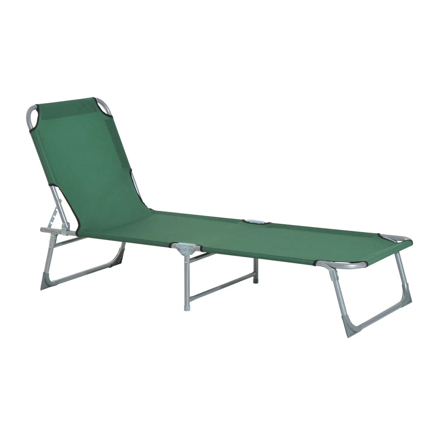 Portable Adjustable Lounger,Oxford Cloth-Green