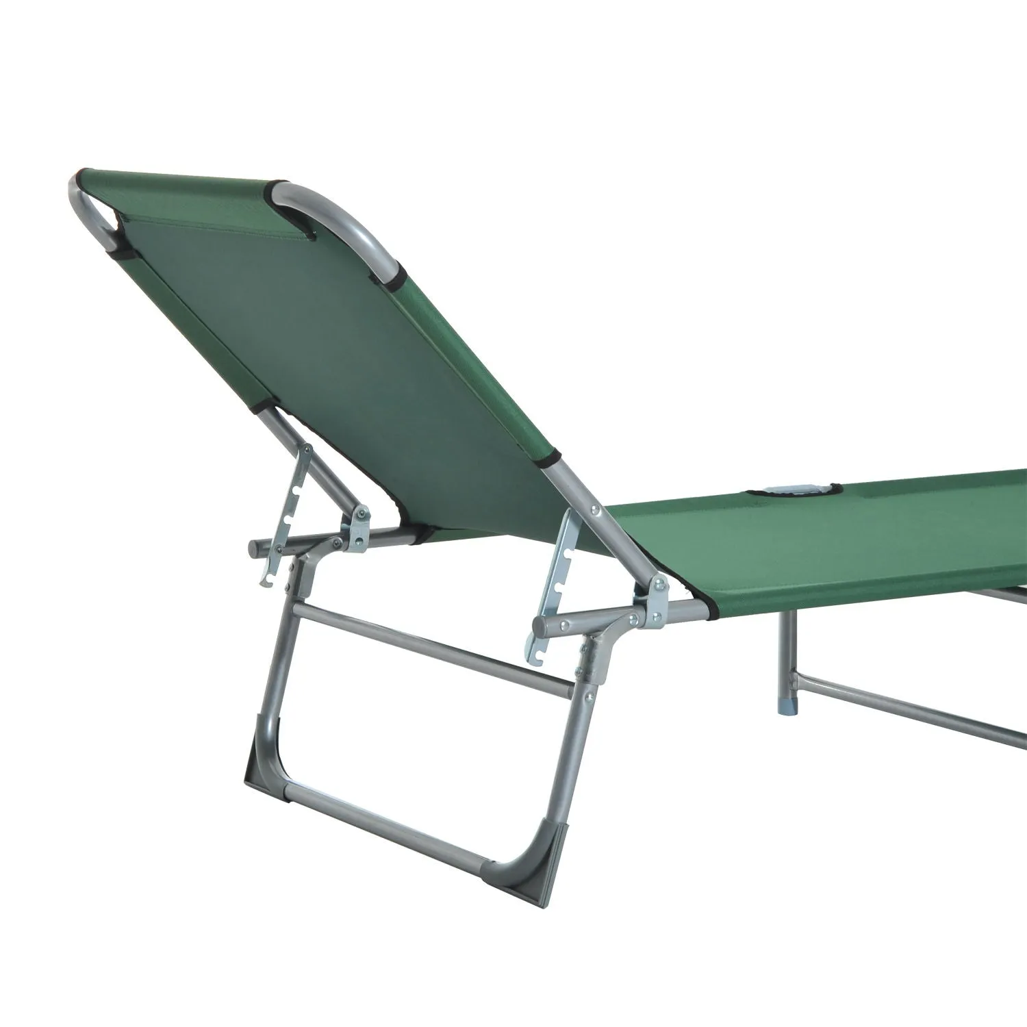 Portable Adjustable Lounger,Oxford Cloth-Green