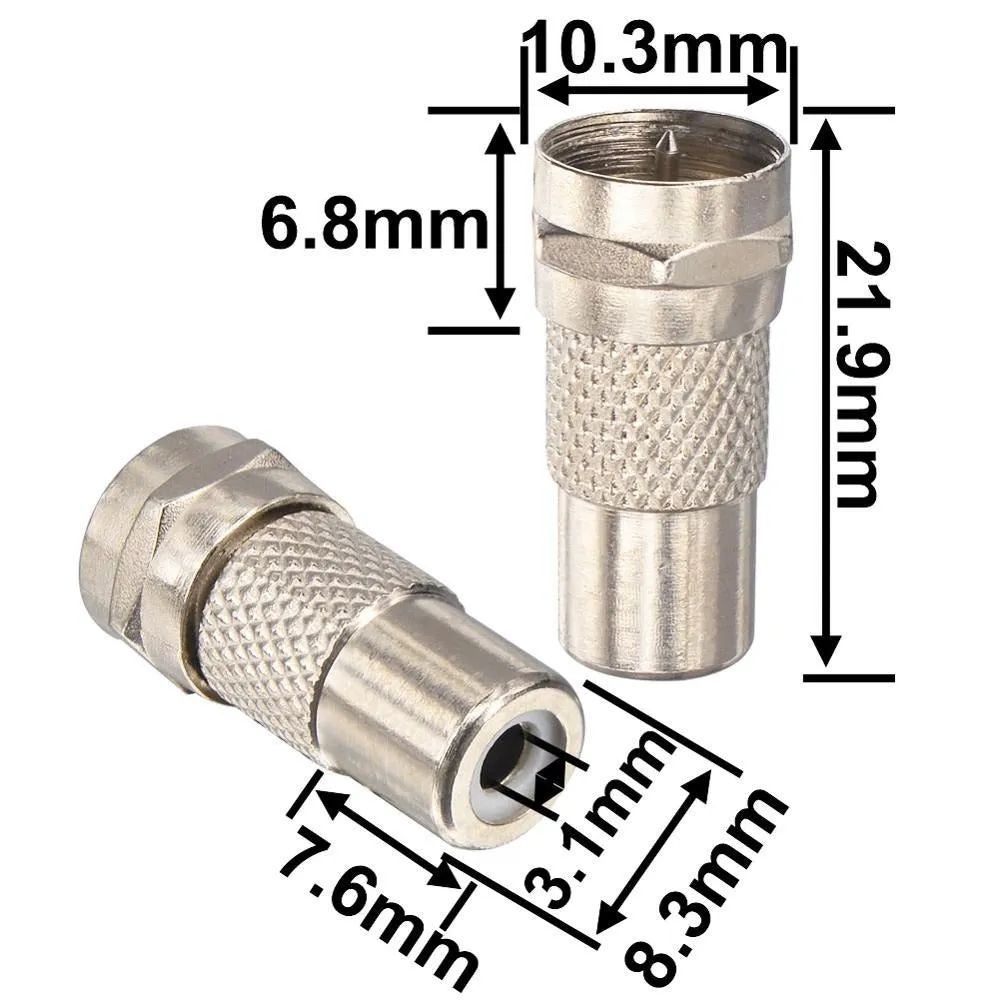 RF TV Coaxial F Plug Female Adapter | Atari | SEGA