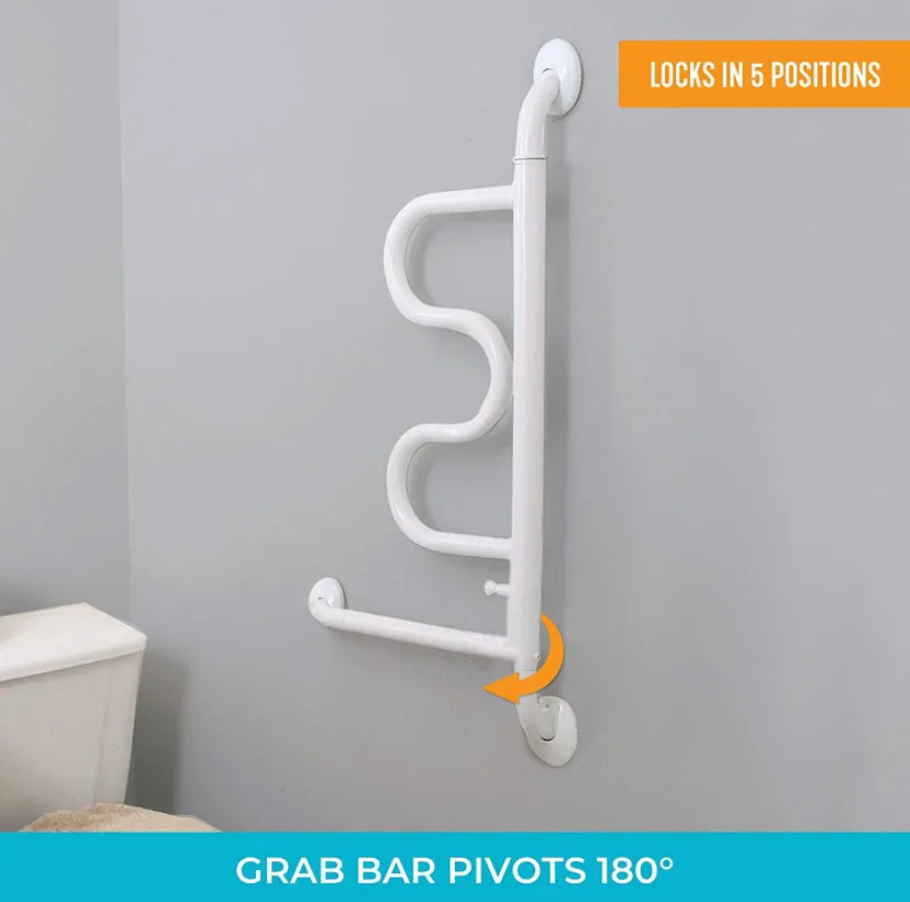 Stander Curve Grab Bar Wall Mount (300 lbs Limit)